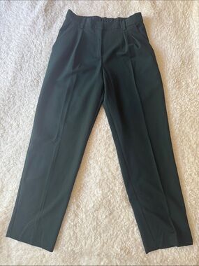 H&M Dark Green Straight-Leg Trousers
